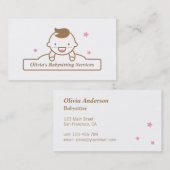 カモダンット男の赤ちゃんベビーシッター名刺 名刺 (正面/裏面)