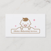 カモダンット男の赤ちゃんベビーシッター名刺 名刺 (正面)