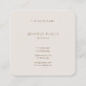 カモダンラエレガントーズプロフェッショナルラグジュアリーテンプレート スクエア名刺 (裏面)