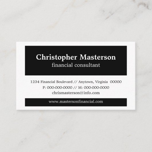 カモダンラーブロック名刺、白黒 名刺 (正面)