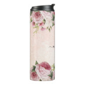 カモダンワイガーリートピンクグリッターバラ金ゴールドフローラ タンブラー (回転左)