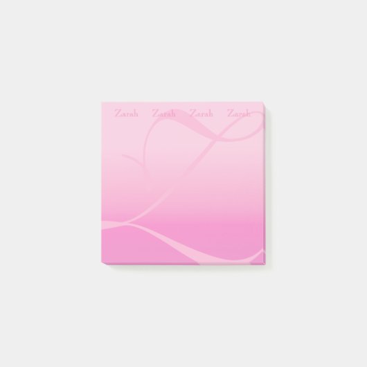 カモノグラムのラーブロッかわいらしクパステルピンク ポストイット (正面)