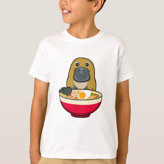 カモノハシとラーメン Tシャツ (正面)