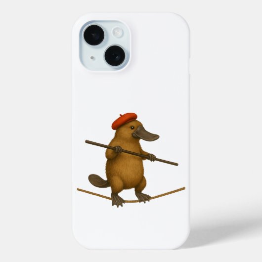 カモノハシの綱渡り芸人プラト Case-Mate iPhoneケース (裏面)