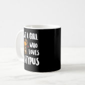 カモノハシを愛する女おもしろいの子 コーヒーマグカップ (正面左)