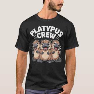 カモノハシクルー・カートゥーン・変わったオーストラリアの動物 Tシャツ