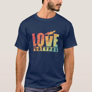 カモノハシ オーストラリア 動物 ガール 愛 Tシャツ