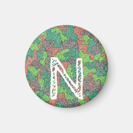 カモパーソナライズされたフラージュ磁石 マグネット (正面)