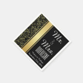 カモフエレガントラージ結婚ズ スタンダードカクテルナプキン (角)