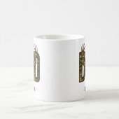 カモフクールラージパパ – サングラス付き鹿 コーヒーマグカップ (中央)