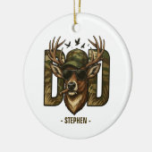 カモフクールラージパパ – サングラス付き鹿 セラミックオーナメント (左)