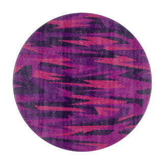 カモフストライプのラージ：抽象芸術幾何学的パターン カッティングボード