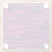 カモフストライプのラージ:抽象芸術幾何学的パターン ガラスコースター (裏面)