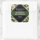 カモフパーソナライズされたラージムーンシャイン/ウイスキーラベル スクエアシール (バッグ)