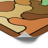 カモフラージアルファベットポスター ポスター (角)