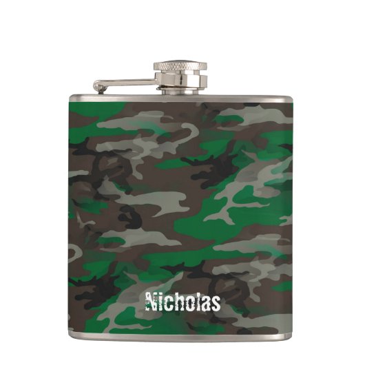 カモフラージアーミー軍隊名前をカスタムする フラスク (正面)