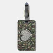 カモフラージウッドランドフォレストハートオン迷彩柄 ラゲッジタグ (裏面縦)