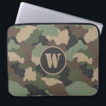 カモフラージウッドランド迷彩柄カーキタンブラックモノグラム ラップトップスリーブ<br><div class="desc">この運camouflageラップトップスリーブとスタイルしてコンピュータのノートパソコパターン（の模様が）あるン。トレンディーウッドランド迷彩柄模様は、カーキ、セージ緑、タン、ブラウン、チャコールブラックの色を含む。黒カスタマイズのタンモノグラムのステンシタイポグラフィでイニシャルと。軍隊にユニークいる家族や友人のためのギフト、またはたまたまカモフラージュを愛する人。アーティストによる設計©Susan Coffey.</div>