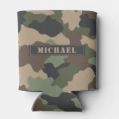 カモフラージウッドランド迷彩柄カーキタンブラックモノグラム 缶クーラー (裏面)