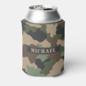 カモフラージウッドランド迷彩柄カーキタンブラックモノグラム 缶クーラー (缶裏面)