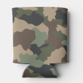 カモフラージウッドランド迷彩柄軍隊カーキタンブラック 缶クーラー (裏面)