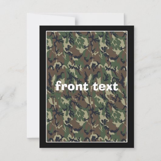 カモフラージウッドランド 招待状 (正面)