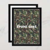 カモフラージウッドランド 招待状 (正面/裏面)