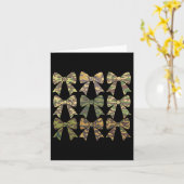 カモフラージオールド迷彩柄ボウ迷彩柄コケットボウ狩り カード (黄色い花)