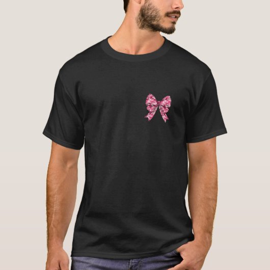 カモフラージオールド迷彩柄ボウ迷彩柄コケットボウ狩り Tシャツ (正面)