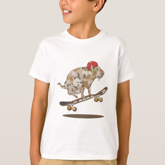 カモフラージカピバラTシャツ Tシャツ (正面)