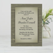 カモフラージグリーンバークデザイン結婚式招待状 招待状 (スタンド正面)