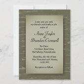 カモフラージグリーンバークデザイン結婚式招待状 招待状 (正面)