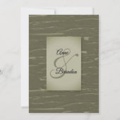 カモフラージグリーンバークデザイン結婚式招待状 招待状 (裏面)