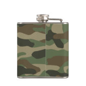 カモフラージグリーン迷彩柄軍パターンモノグラム フラスク (裏面)