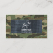 カモフラージグリーン迷彩柄陸軍屋外用品 名刺 (正面)