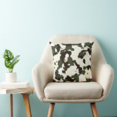 カモフラージグレイ茶色の白い装飾の枕 クッション (椅子)