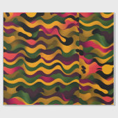 カモフラージグレンピンク女性レインボーパターン ラッピングペーパー (フラット)