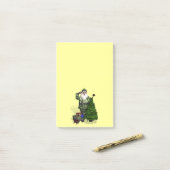 カモフラージドレスのサンタクロース ポストイット (デスク上)