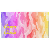 カモフラージパステルガーリーズモノグラムインイエロー | 枕カバー (正面左)