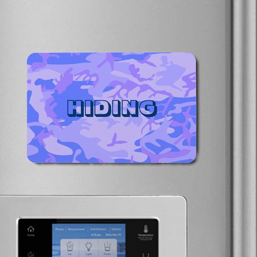 カモフラージパステルブルー抽象芸術パターン非表示 マグネット