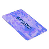 カモフラージパステルブルー抽象芸術パターン非表示 マグネット (右側)