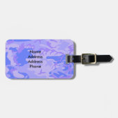 カモフラージパステルブルー抽象芸術パターン ラゲッジタグ (正面横)