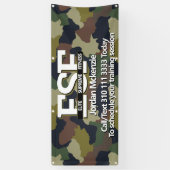 カモフラージパーソナルフィットネストレーナーモノグラムロゴ 横断幕 (縦)