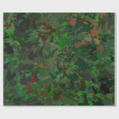 カモフラージピクセルウッド ラッピングペーパー (フラット)