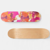 カモフラージピンクオレンジ スケートボード (横)