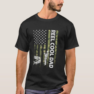 カモフラージファーザーズ日漁師ギフトパパムスク Tシャツ