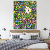 カモフラージフローリスト。イラストレーション キャンバスプリント (インサイチュ (寝室))