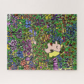 カモフラージフローリスト。イラストレーション ジグソーパズル (横)