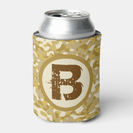 カモフラージブラウンモノグラム狩りと魚釣り 缶クーラー