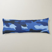 カモフラージブルー迷彩柄軍パターン ボディピロー (裏面)